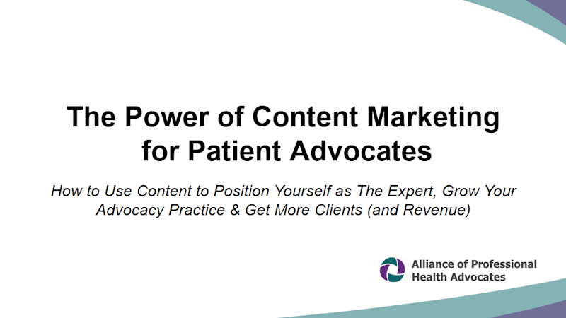Power Of Content Marketing 800x450 | The Alliance of Professional Health Advocates